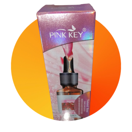 Pink Key Rose face serum.